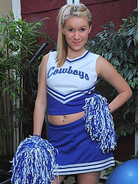 Find-Best-Babes.com presents: Cheerleader Kristi Kay drops pompoms and gets naked