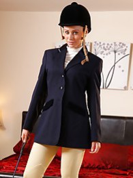 Find-Best-Babes.com presents: Clare R seductifvely removes her riding gear leaving on only opaque hold ups and sheer underwear