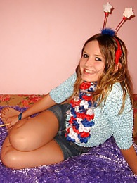 Find-Best-Babes.com presents: Cute teen masturbates pussy in fancy dress