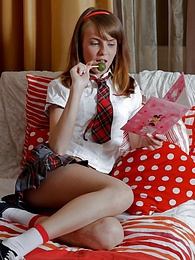 Find-Best-Babes.com presents: Dirty little brunette chick fucks her pussy with a big dildo