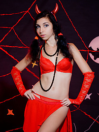 Find-Best-Babes.com presents: Only one look in the eyes of this fantastic slim teen will tell that she is a little devil inside. No further costume is needed.