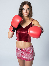 Find-Best-Babes.com presents: Sexy Ukrainian belle Oxana Chic strips off her clothes and poses nude in a gym